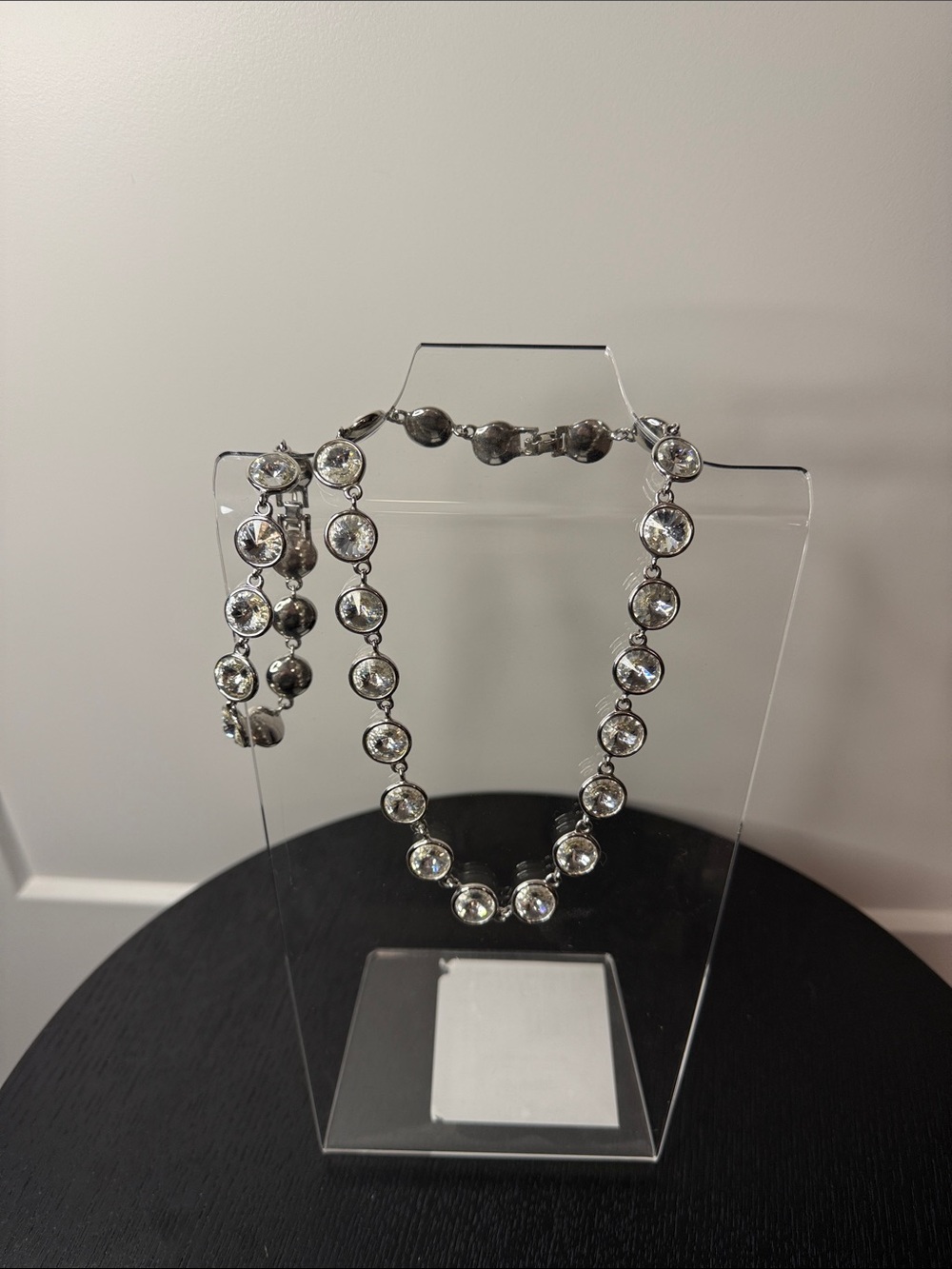 Sparkling  Tennis Necklace/Choker & Bracelet Set - Picture 3 of 7